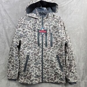 BURLEBO Challenger Jacket Mens Small Camo Fleece Lined Waterproof Windproof NEW